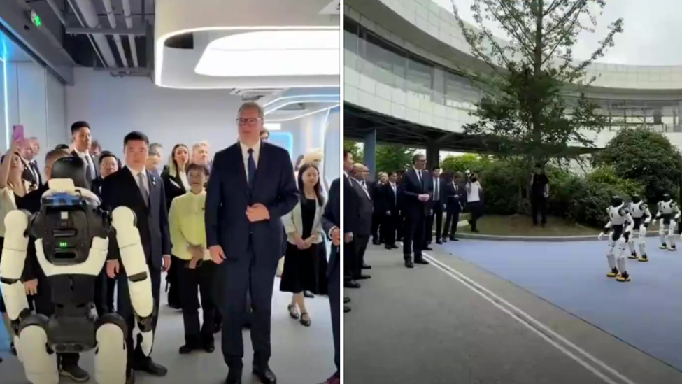 武契奇观看机器人跳塞尔维亚舞蹈：跳得比我还好