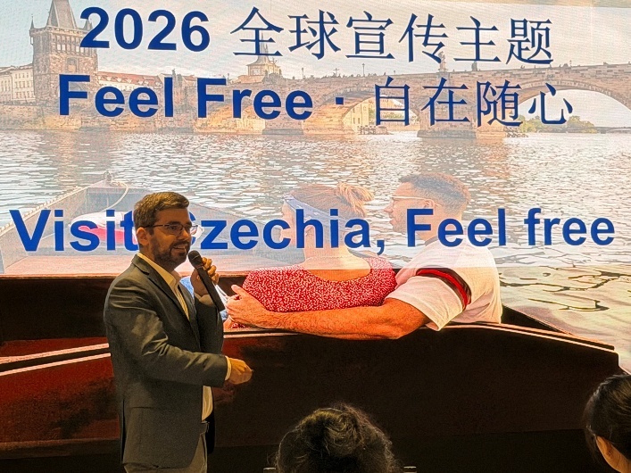（图）捷克国家旅游局驻中国办事处主任卢帅先生致欢迎词 &copy;CzechTourism