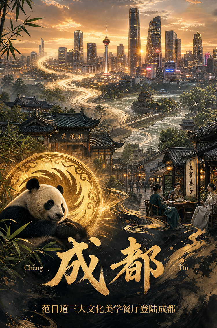 美食邂逅艺术｜范日道三大文化美学餐厅亮相成都