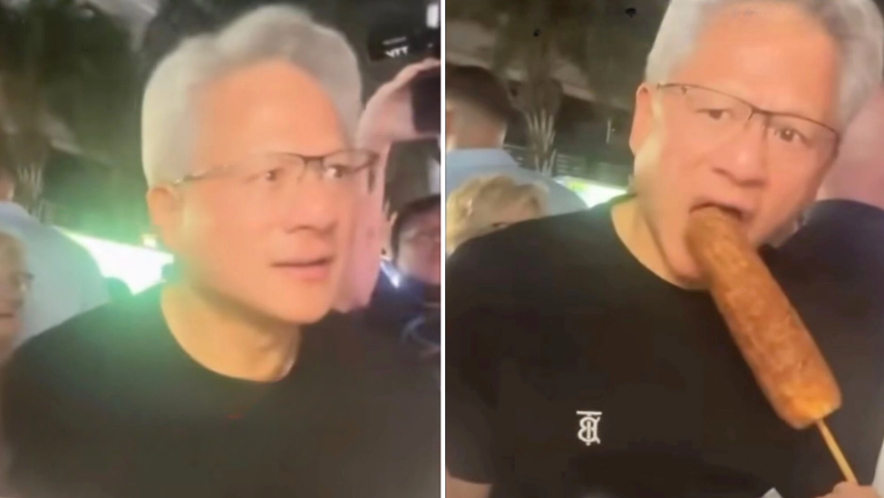 黄仁勋想吃烤玉米却排长队：全场我买单，能不能先让我拿一根？