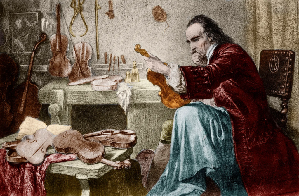 《安东尼奥&middot;斯特拉迪瓦里在工作室》Antonio Stradivari in his workshop. Stefano Bianchetti-Corbis/Getty Images