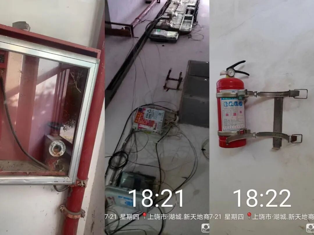 鄱阳县湖城新天地商住小区三区隐患重重:消防器材缺失、电表线路杂乱……(图1)