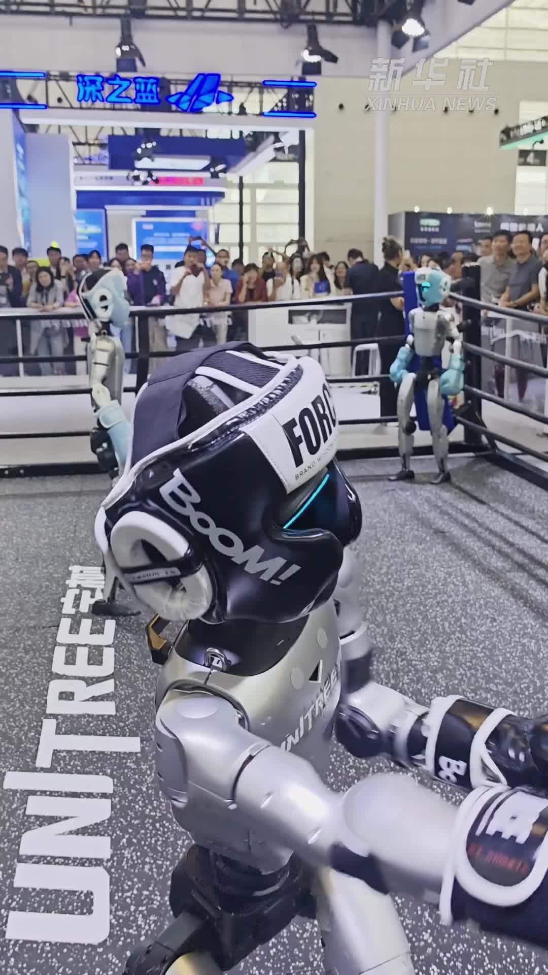 近距离感受智能机器人拳击赛