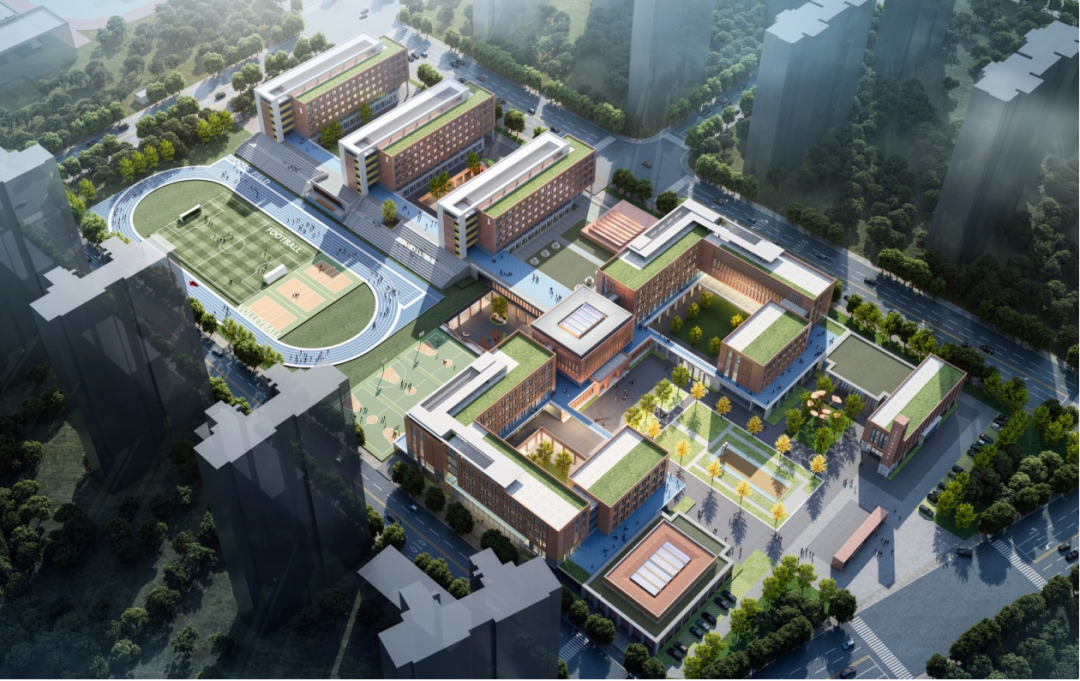 （图为五十八中北校区效果图）