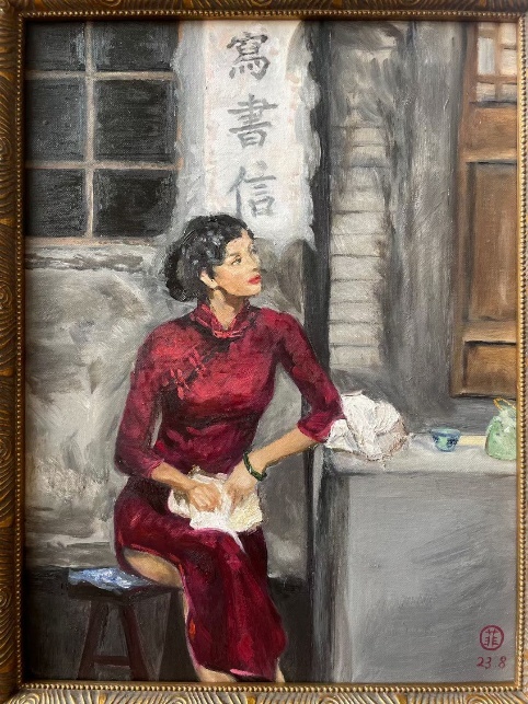 高晓菲画作《断金》中的“洪姨太”