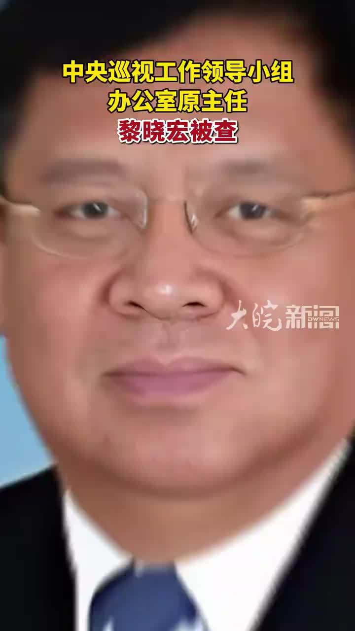 中央巡视工作领导小组办公室原主任黎晓宏被查