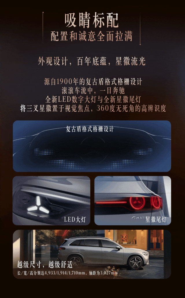 全新奔驰纯电GLC SUV开启预售:MBUX超联屏、星徽全景式天幕,34.9万元起