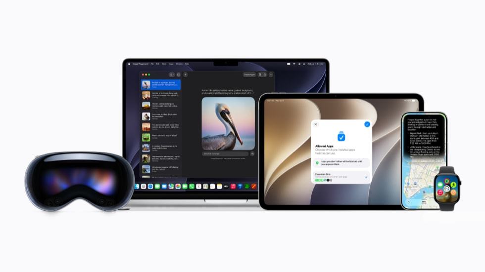 新一代 Apple 智能与Siri AI涵盖 iOS、iPadOS、macOS、watchOS 和 visionOS
