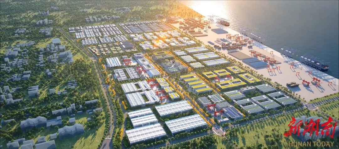 位于海南省东方市高排港区的湘琼先进制造业共建产业园效果图。图源:新湖南客户端