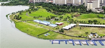 龙舟赛水陆设施已搭建完成
