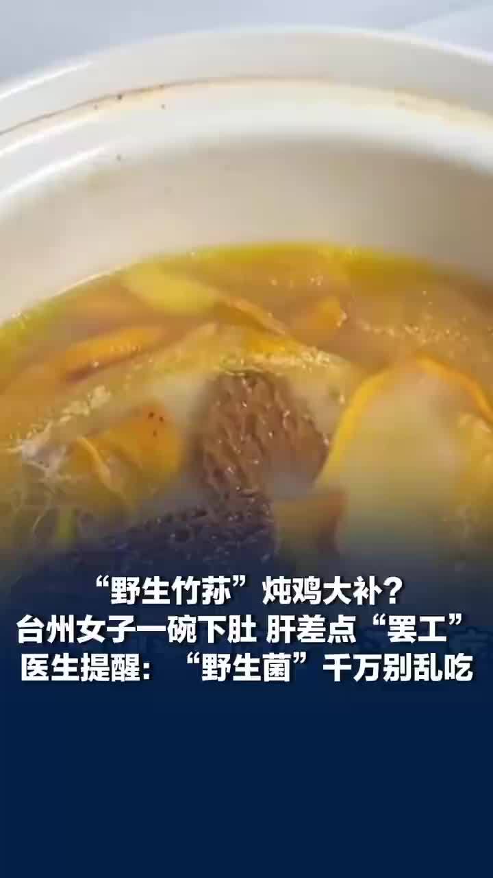 女子吃野生竹荪炖鸡汤突发肝衰竭