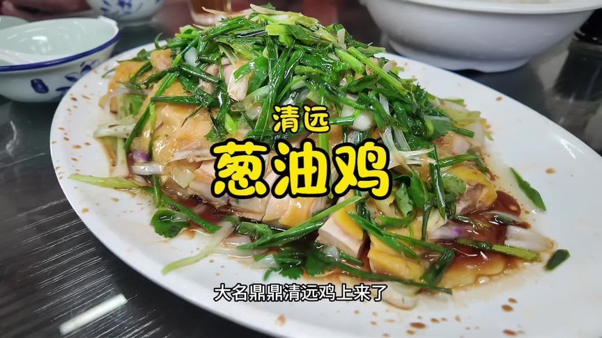 花190元在清远吃葱油鸡，阳山三黄鸡皮爽肉嫩，太好吃了