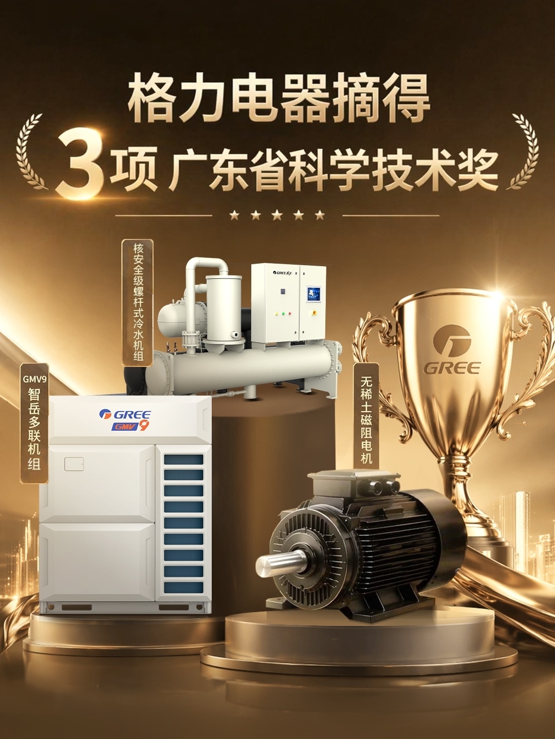 一项一等奖两项二等奖，格力电器摘得三项广东省科学技术奖！