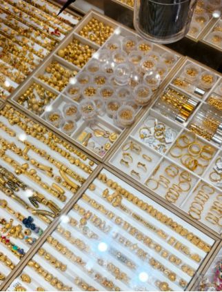 黄金首饰 图片来源:每经记者 潘婷 摄