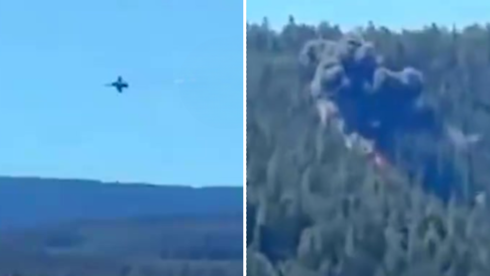 美军一架F/A-18战机在华盛顿州坠毁，引发丛林火灾