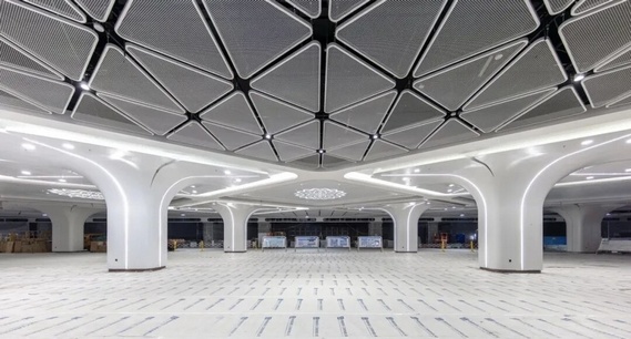 济滨高铁建设全力提速冲刺开通 高铁遥墙机场站内景图来了