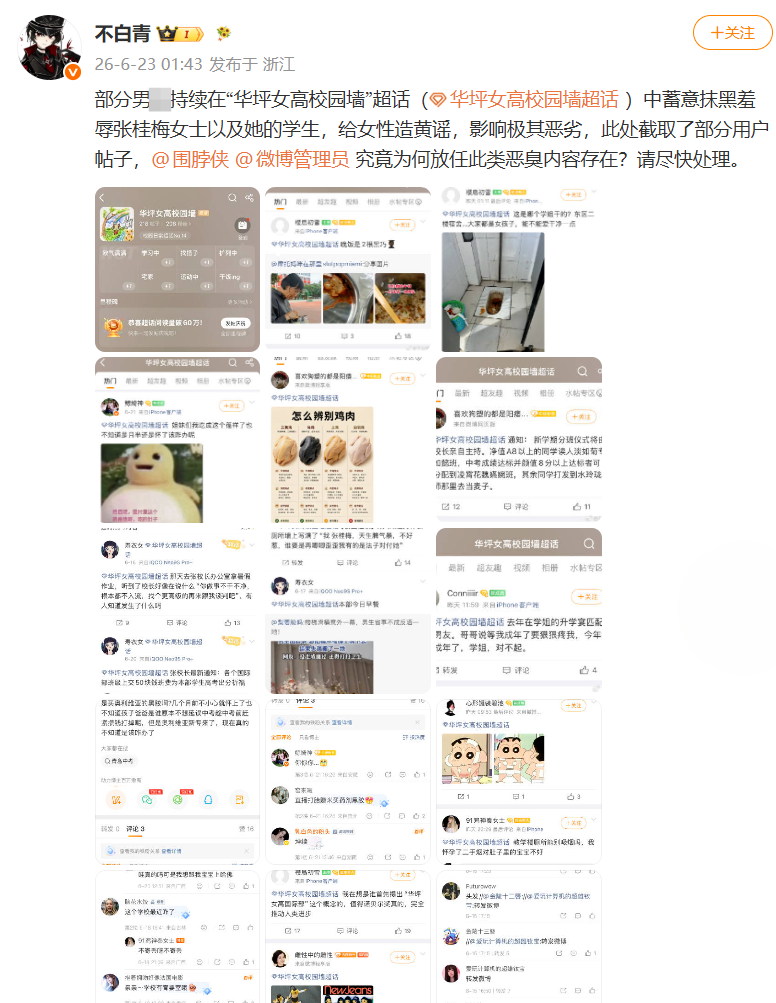 女子蓄意抹黑张桂梅被拘10日
