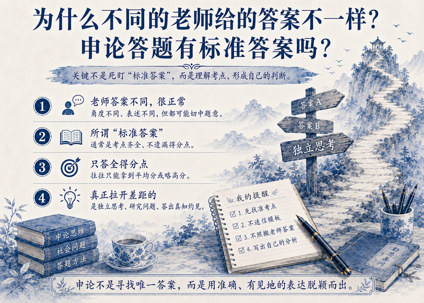 申论面试200问|为什么不同的老师给的答案不一样？申论答题有标准答案吗？
