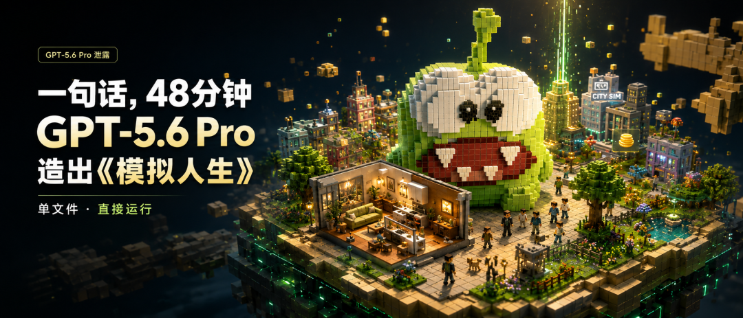 GPT-5.6 Pro泄露!一句话,48分钟造出完整《模拟人生》