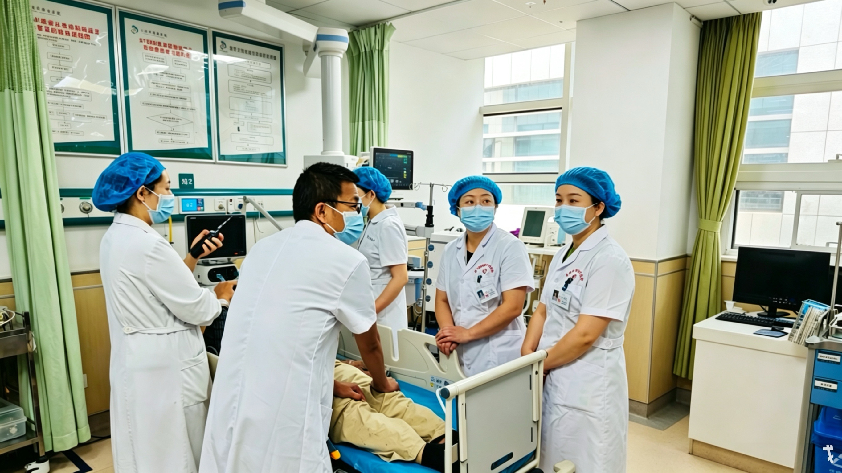 图为灵台县医护人员在天津市津南区跟岗学习