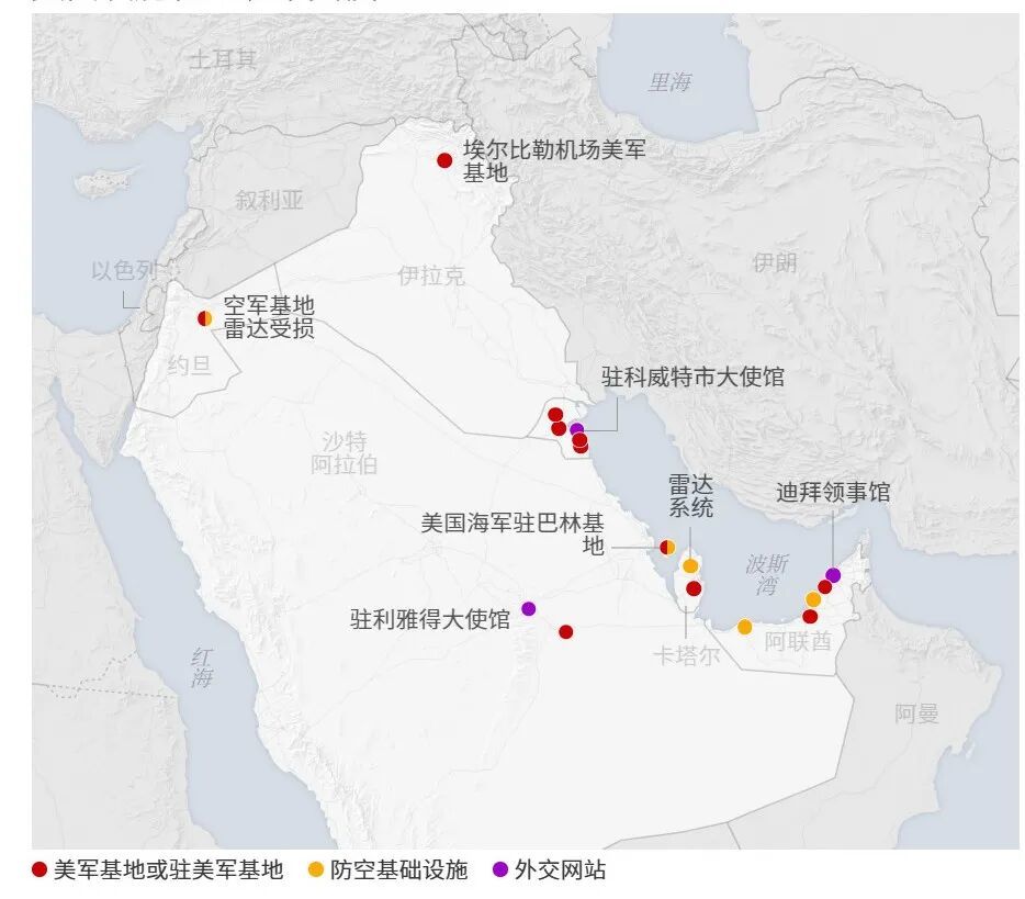 ▎遭受袭击的美国中东军事基地。图源：纽约时报