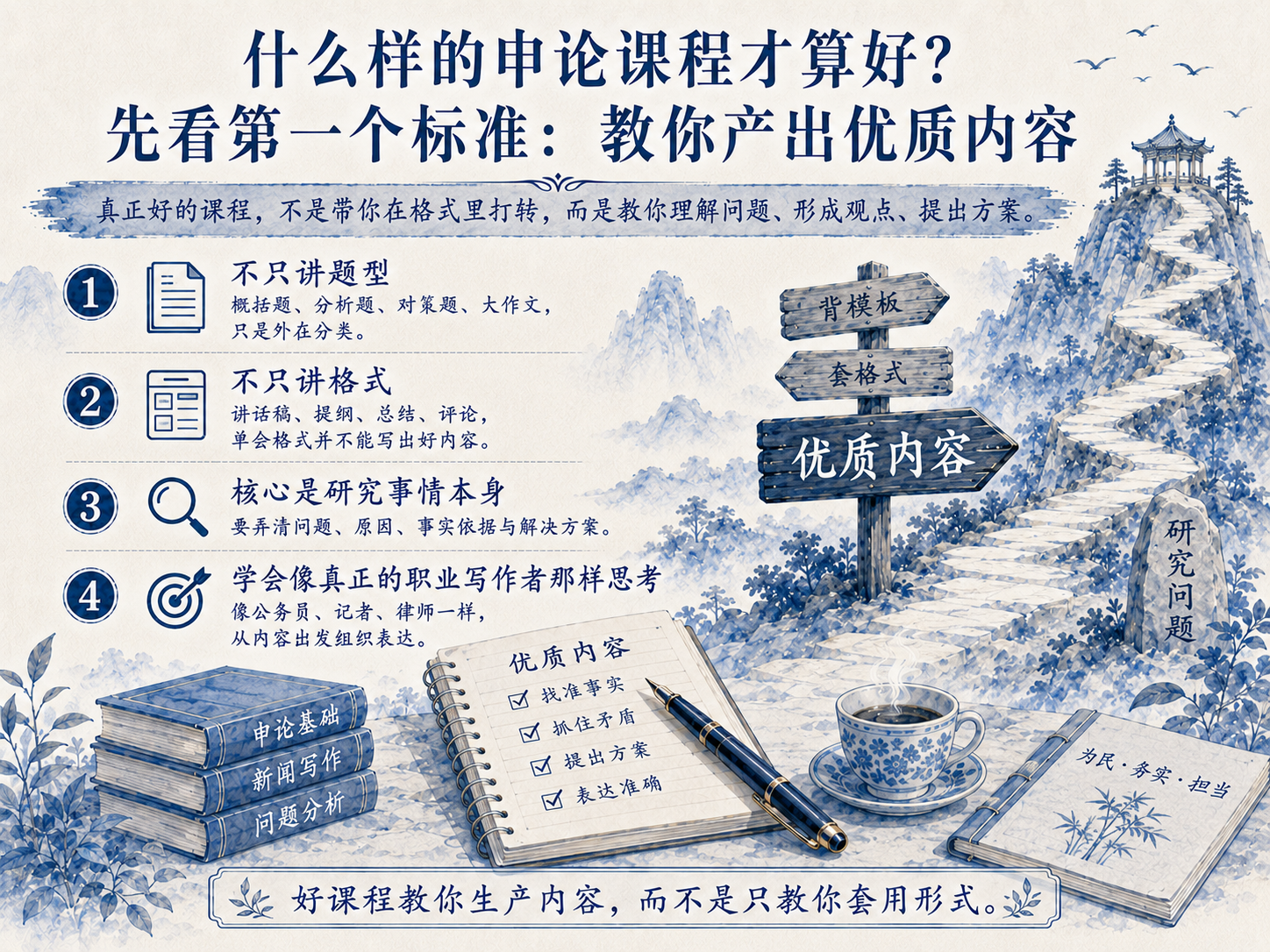申论面试200问|市场上有好课程与坏课程之分吗？我是报班好还是不报好，是报线上班还是线下班好？