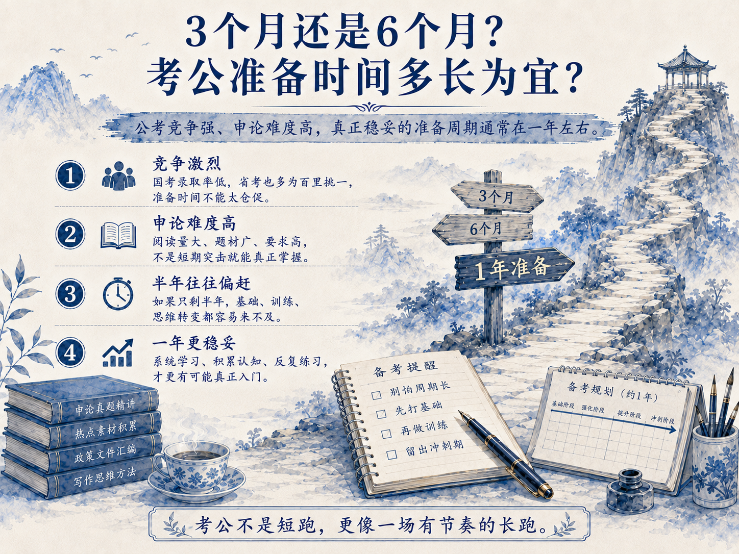 申论面试200问|3个月还是6个月？考公准备时间多长为宜？