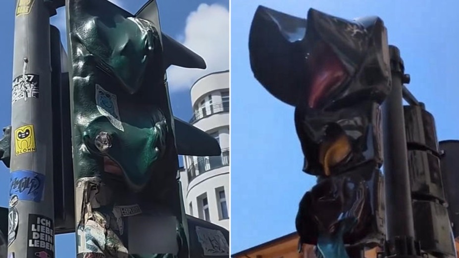 欧洲酷暑下，连红绿灯都热化了
