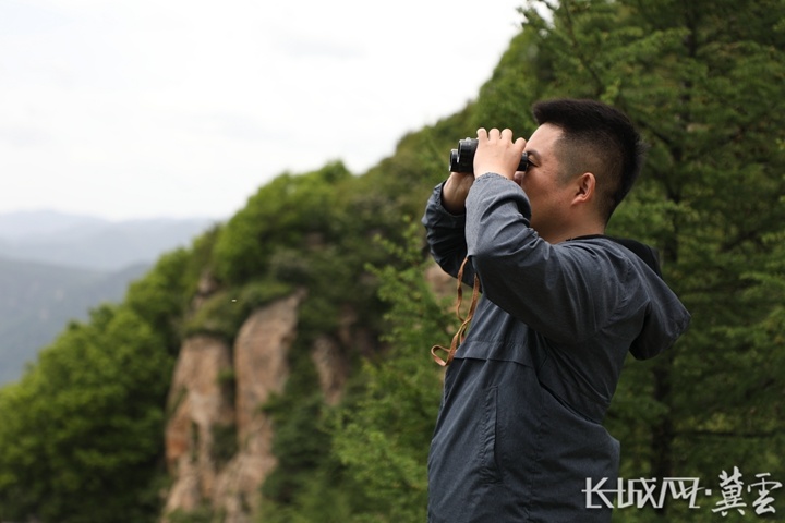 阜平县林业局自然保护地管理股股长杨林茂踏上巡山之旅。长城网&middot;冀云客户端记者 白亚军 摄