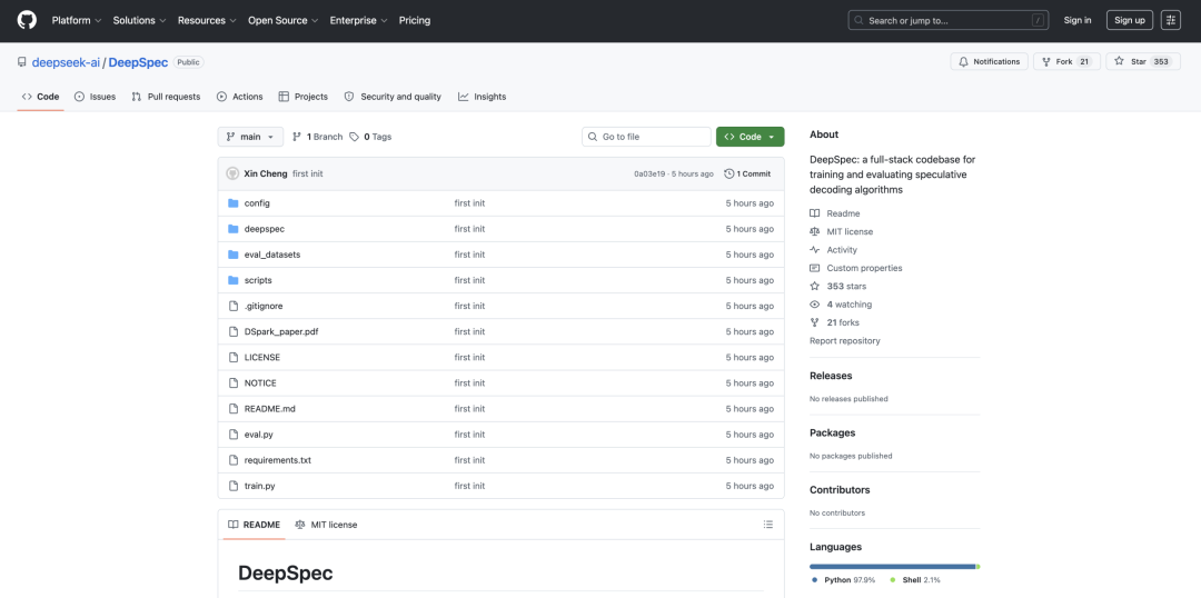 🔗 https://github.com/deepseek-ai/DeepSpec
