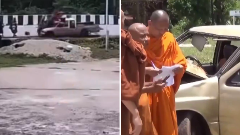 泰国东北部发生惨剧：11岁男孩偷开父母皮卡撞上朝圣僧侣队伍，致8名僧侣死亡