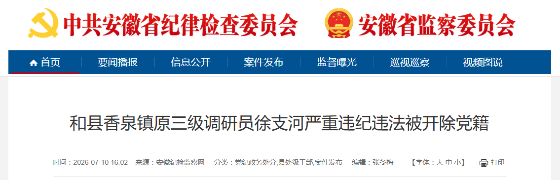 安徽一市副市长被查！