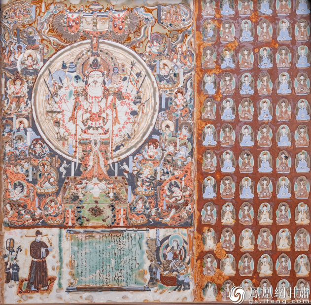 范敏祺用陶瓷画复刻流失海外的娟画作品《千手千眼观世音菩萨图》