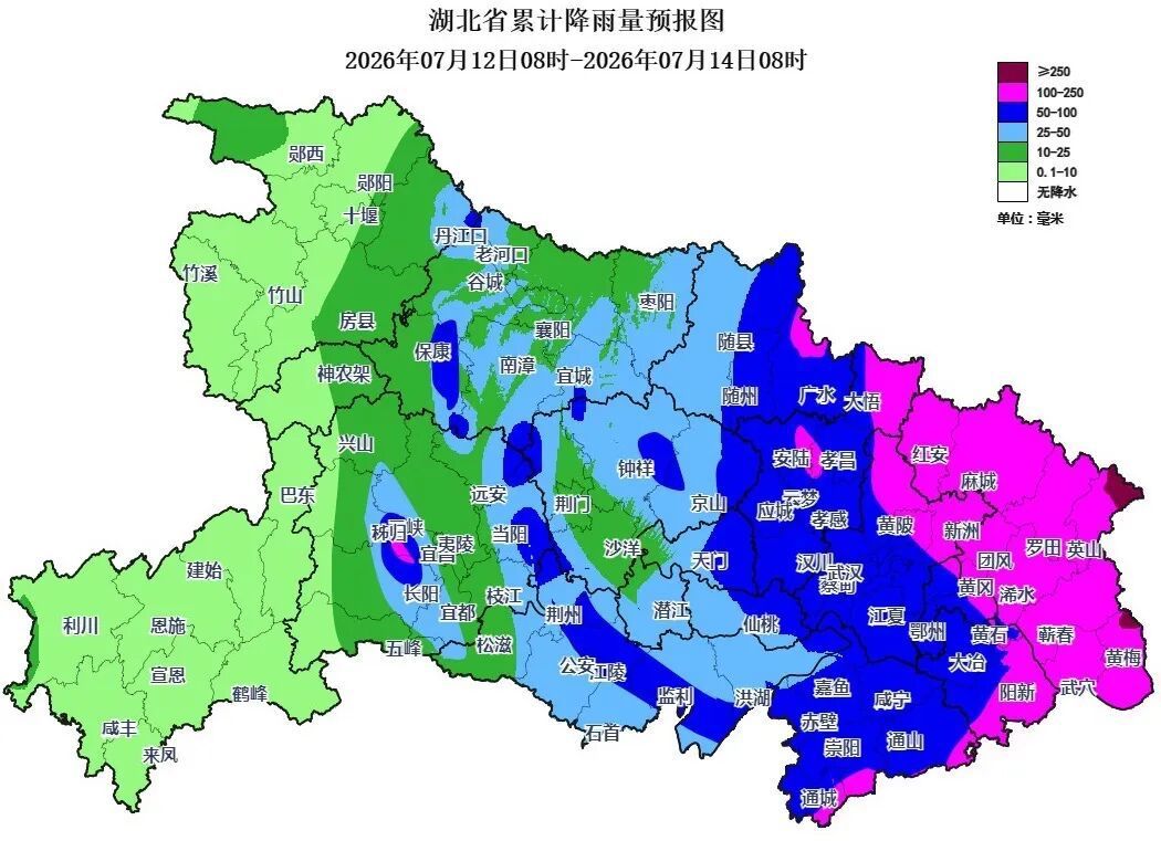 降雨量预报图