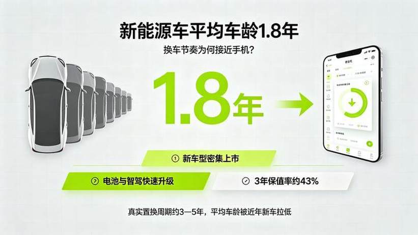 新能源车平均年龄1.8年，换车比换手机还快？
