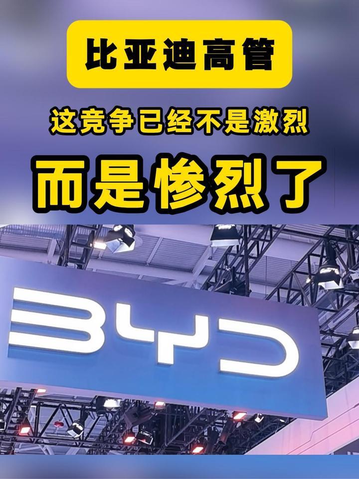 比亚迪高管谈“竞争”：这已经不是激烈，而是惨烈了