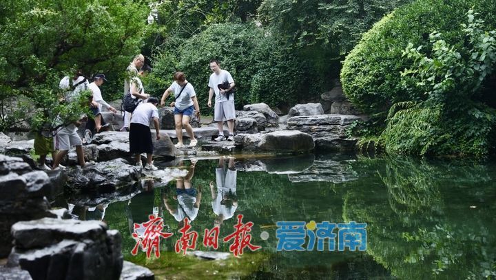 一年四季 泉在济南｜雨润泉城 趵突泉喷涌欢畅“水涌若轮”