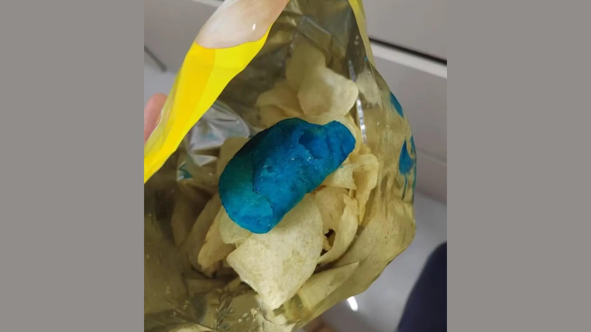 乐事被曝薯片中吃出“蓝薯片”异物，回应：希望取回产品作内部核查