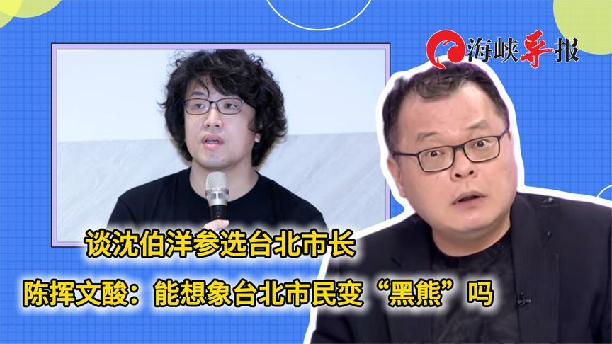 谈沈伯洋参选台北市长 陈挥文酸：能想象台北市民变“黑熊”吗