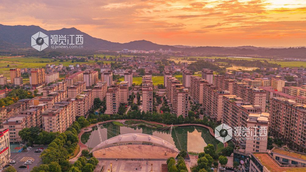 2026年7月15日在江西省吉安市峡江县新县城拍摄的画面。