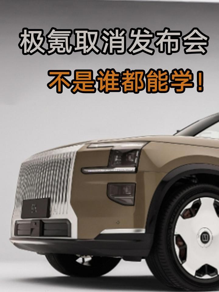 极氪取消发布会，不是谁都能学