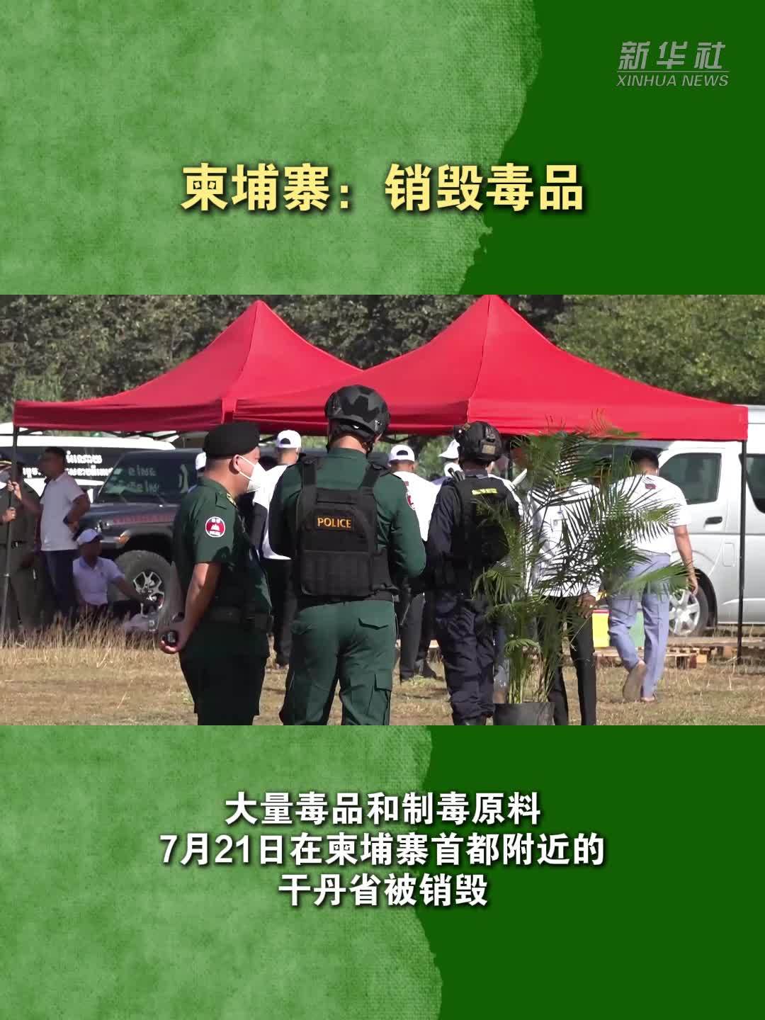 柬埔寨：销毁毒品