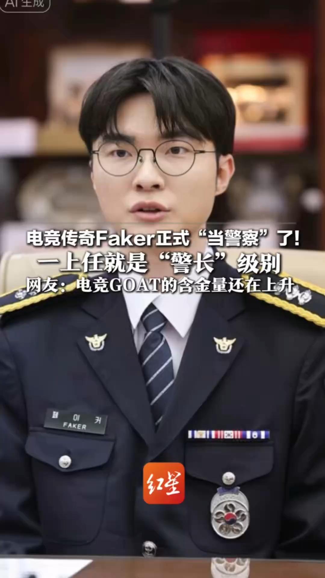 电竞传奇Faker正式“当警察”了！上任就是韩国“警长”级别  李相赫成名誉警察网赌预防宣传大使   网友：电竞GOAT的含金量还在上升