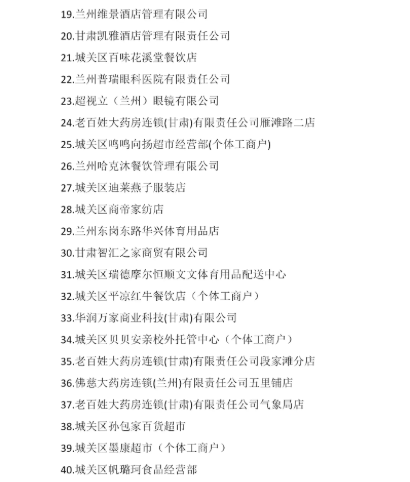 兰州今年首批放心消费承诺单位公示 有你常去的吗