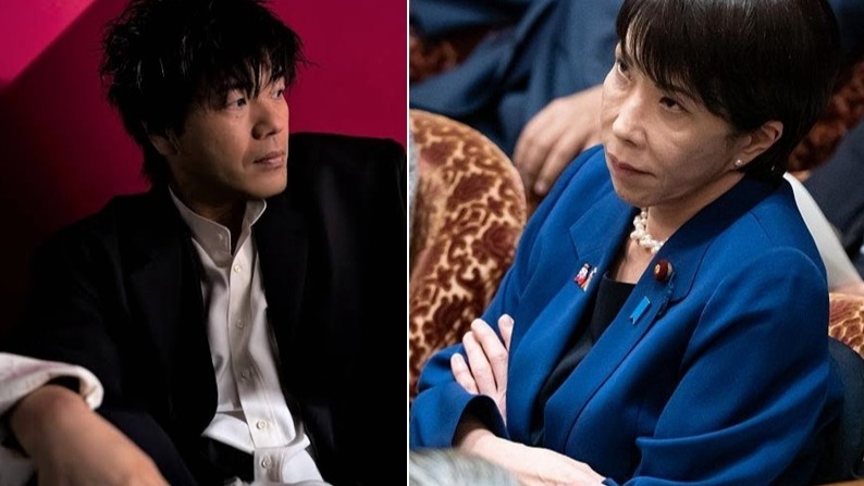平野启一郎(左)在23岁时凭借长篇小说《日蚀》获芥川奖。