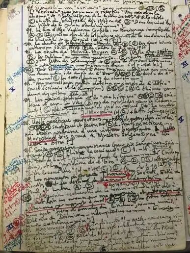 Alexander Grothendieck's handwritten notebook page from Lasserre