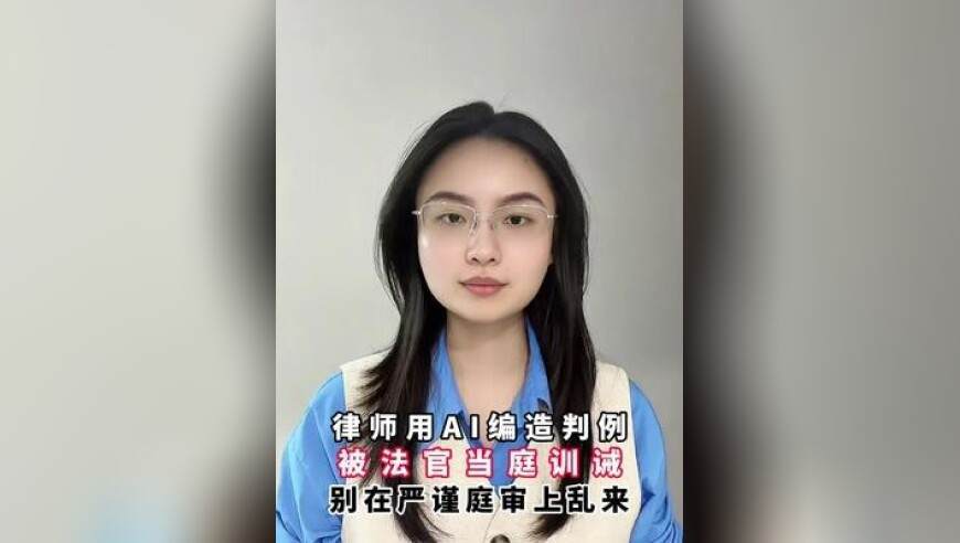 律师用AI编造判例被法官当庭训诫，别在严谨庭审上乱来