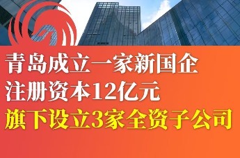 注册资本12亿元 青岛成立一家新国企 旗下设立3家全资子公司