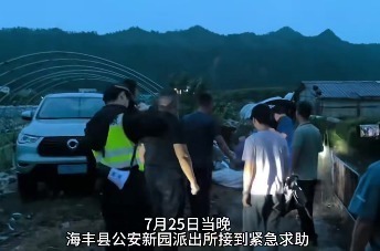 海丰警方连夜进山劝离29名留守菜农