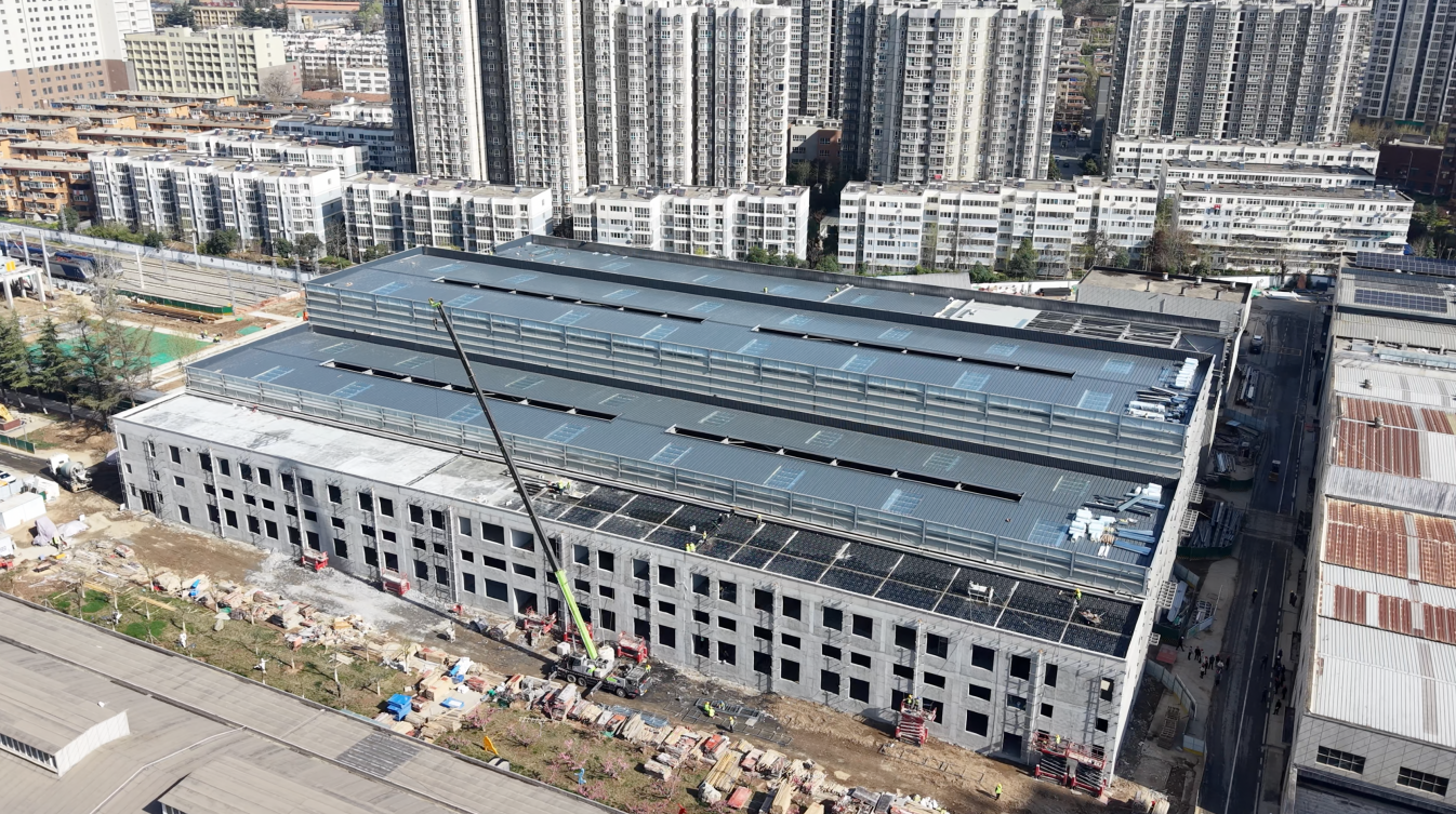 交流传动内燃机车修检建设项目施工现场